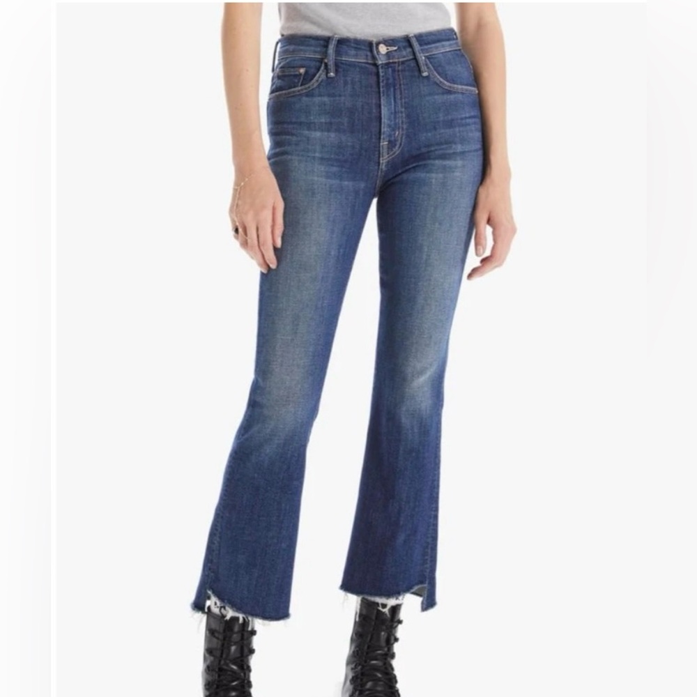 MOTHER Dark Blue Straight Leg Jeans